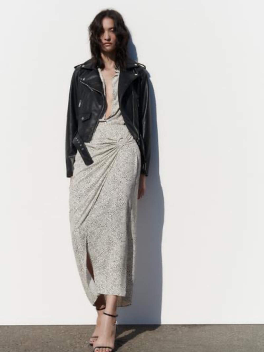 Zara Faux Leather Biker Jacket
